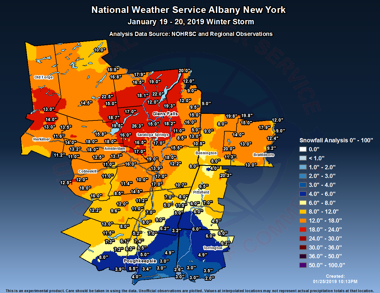 January 19 20 2019 Snowfall